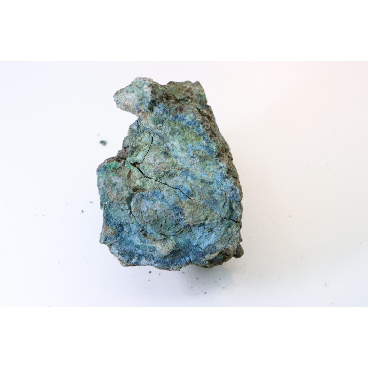superbe bois fossile en azurite malachite