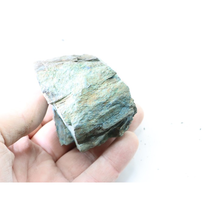 fossil wood with azurite malachite inclued