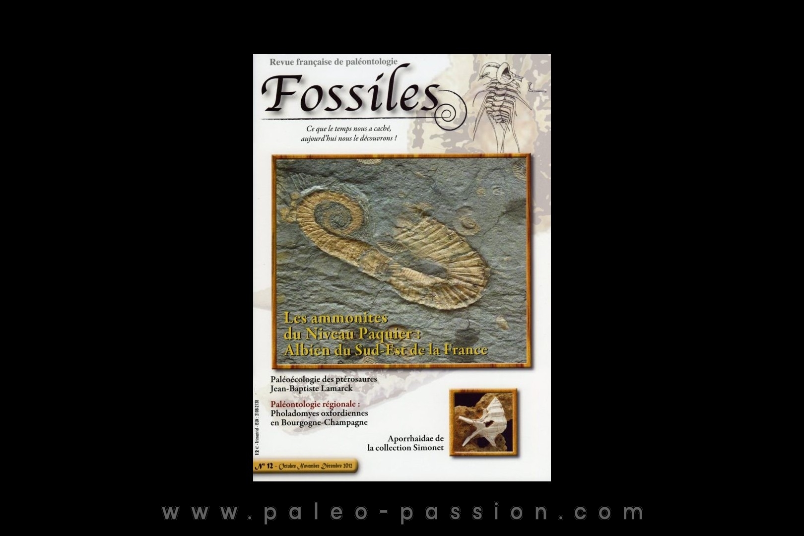 revue FOSSILES n°12 - octobre novembre décembre 2012