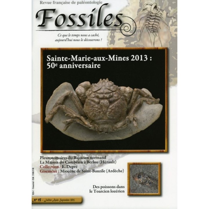 revue FOSSILES n°15 - juillet aout septembre 2013