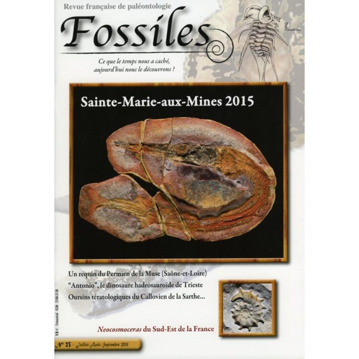 revue FOSSILES n°23 - juillet aout septembre 2015