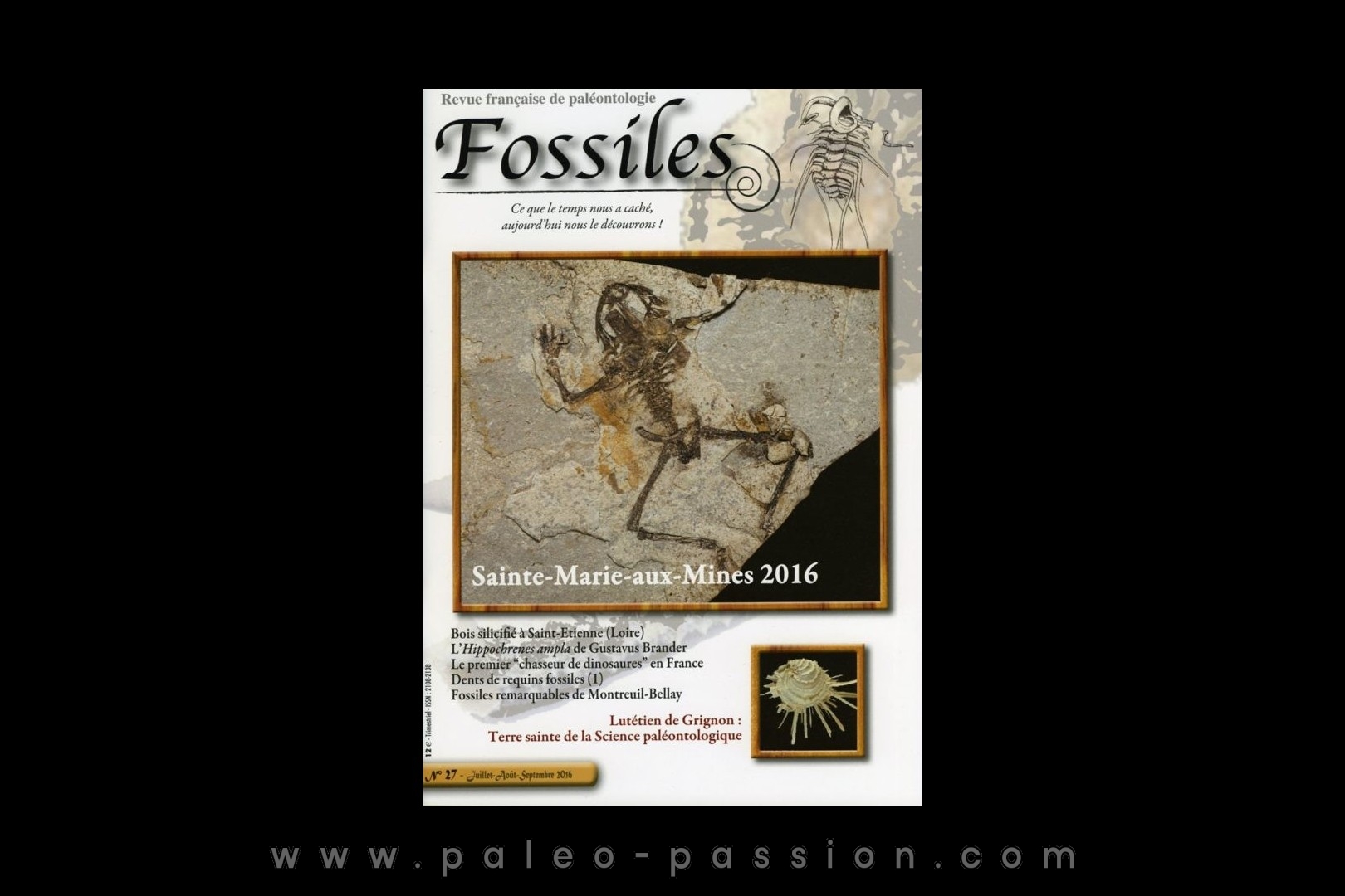 revue FOSSILES n°27 - juillet aout septembre 2016