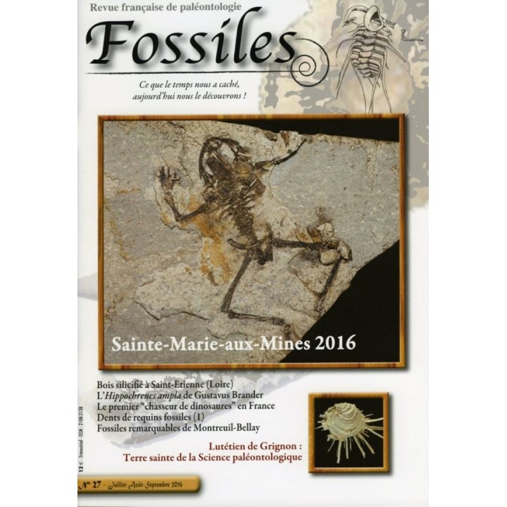 revue FOSSILES n°27 - juillet aout septembre 2016
