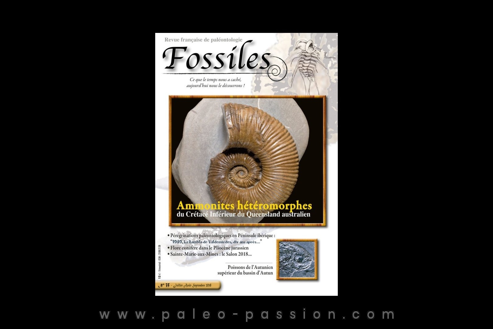 revue FOSSILES n°35 - juillet aout septembre 2018