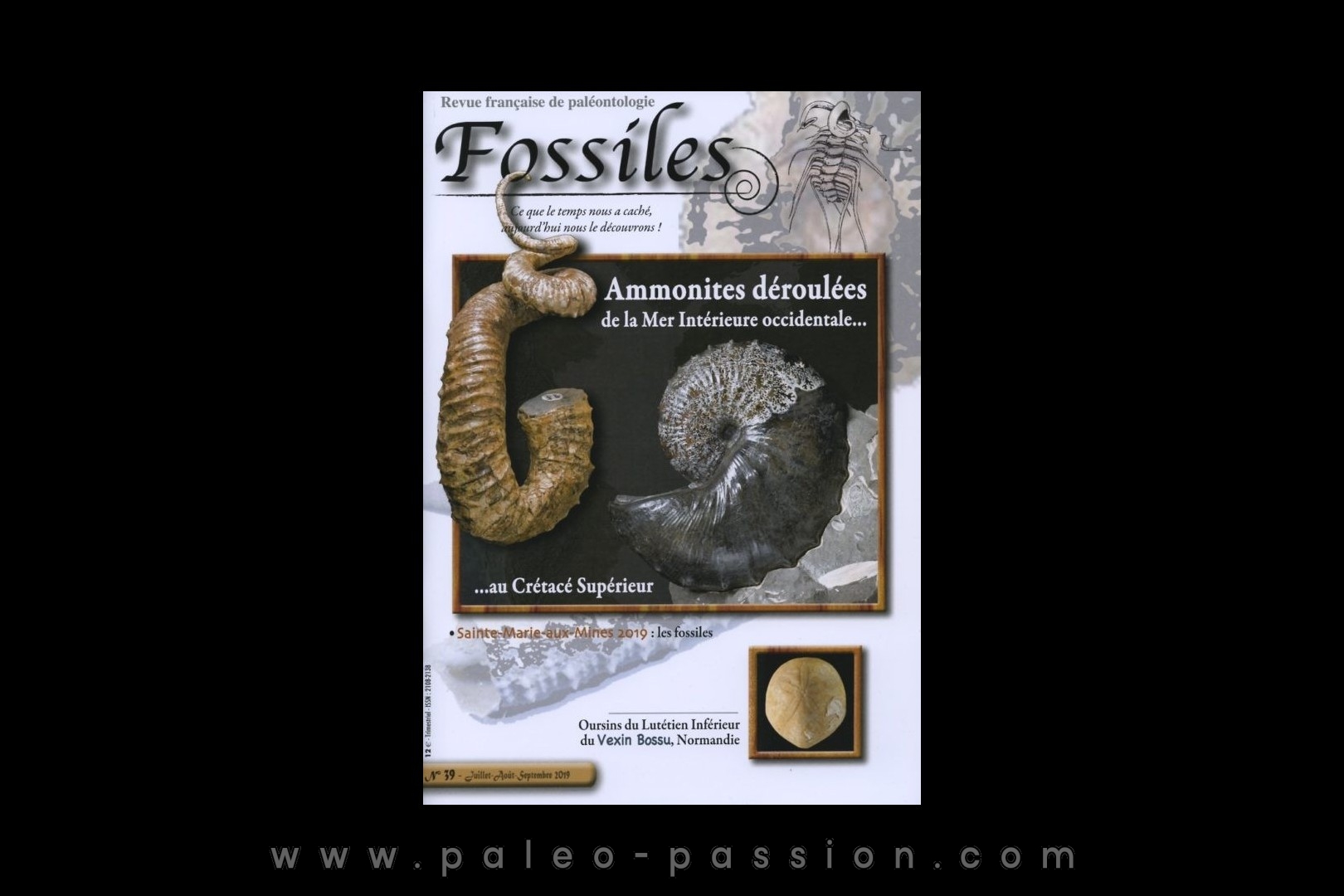 revue FOSSILES n°39 - juillet aout septembre 2019