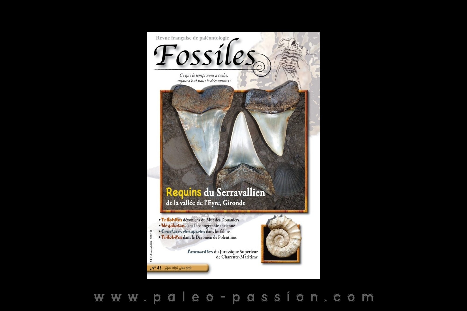revue FOSSILES n°42 - avril mai juin 2020
