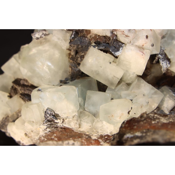 Fluorite et sidérite -  Jost-Christian Mine, Wolfsberg, Stolberg, Allemagne.
