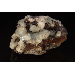 Fluorite et sidérite -  Jost-Christian Mine, Wolfsberg, Stolberg, Allemagne.