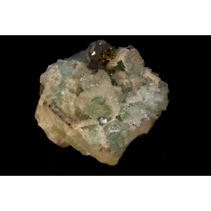 Fluorite Quartz Chalcopyrite - Langeac - FRANCE