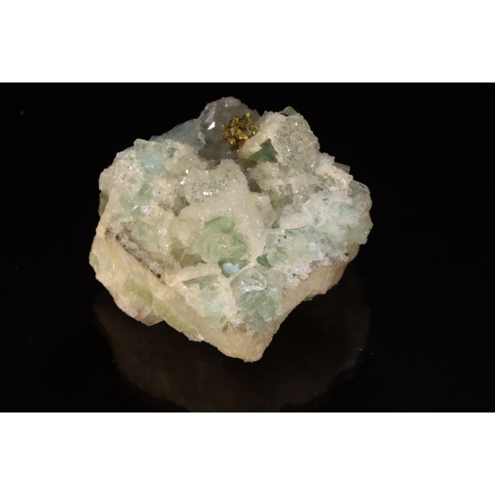 Fluorite Quartz Chalcopyrite - Langeac mine - FRANCE