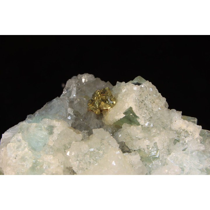 Fluorite Quartz Chalcopyrite - Langeac mine - FRANCE