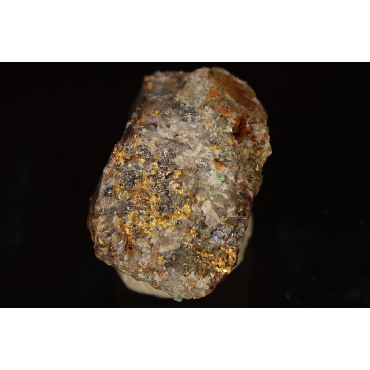 Or natif, Brannerite, Quartz, La Gardette Mine, FRANCE
