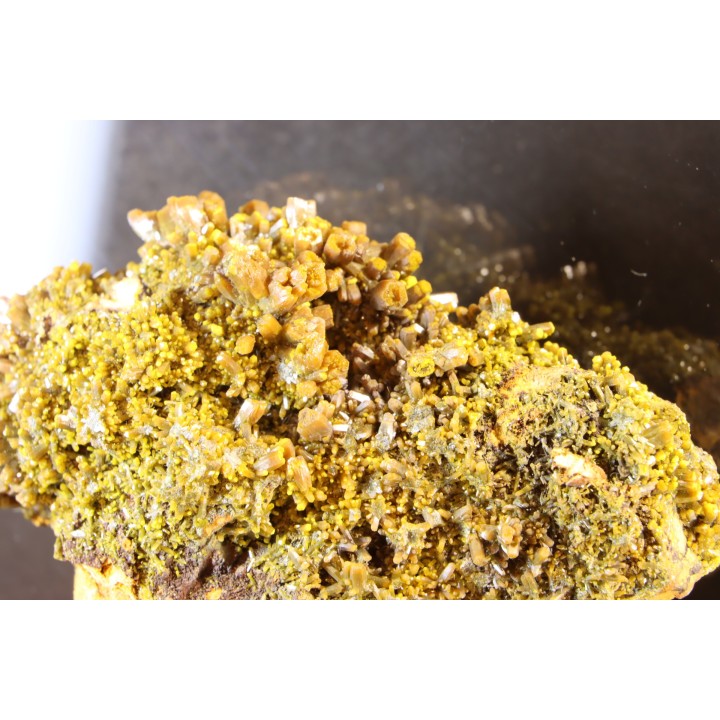 Pyromorphite "mustard touch"  Les Farges, FRANCE