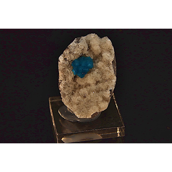 Cavansite sur stilbite - Wagholi, Poona, Maharashtra, Inde