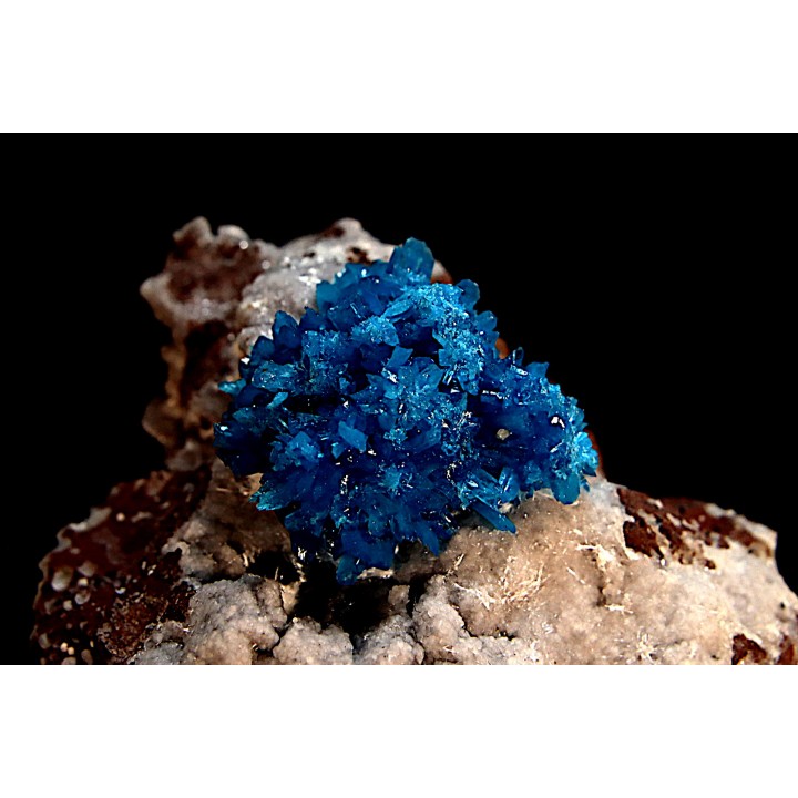Cavansite sur stilbite - Wagholi, Poona, Maharashtra, Inde