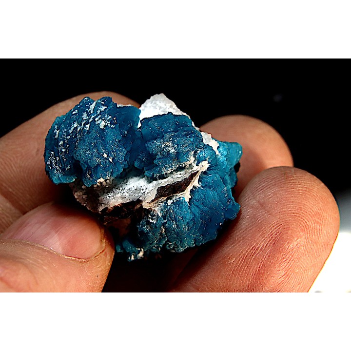 Cavansite sur stilbite - Wagholi, Poona, Maharashtra, Inde