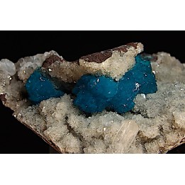 Cavansite sur stilbite - Wagholi, Poona, Maharashtra, Inde