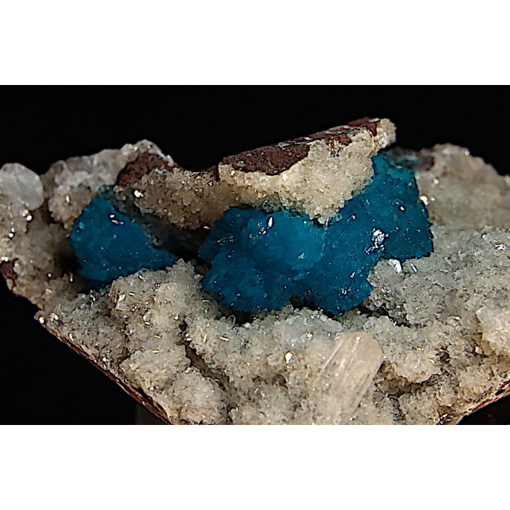 Cavansite sur stilbite - Wagholi, Poona, Maharashtra, Inde