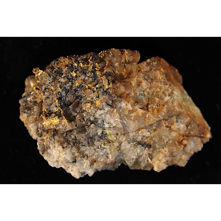 Or natif, Brannerite, Quartz, La Gardette Mine, FRANCE