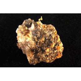 Or natif, Brannerite, Quartz, La Gardette Mine, FRANCE