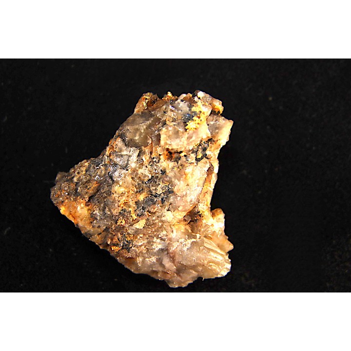 Or natif, Brannerite, Quartz, La Gardette Mine, FRANCE
