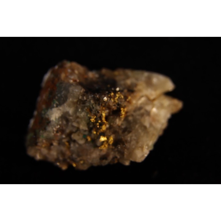 Or natif, Brannerite, Quartz, La Gardette Mine, FRANCE