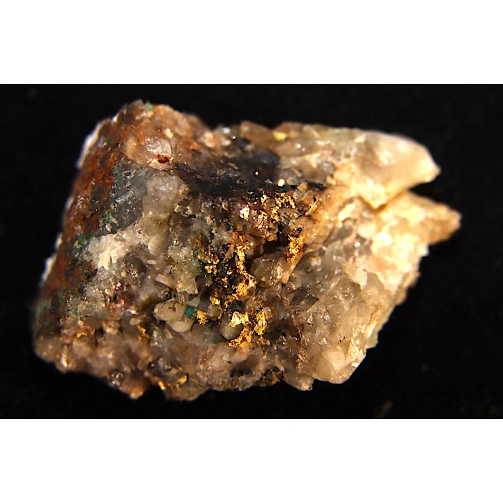Or natif, Brannerite, Quartz, La Gardette Mine, FRANCE