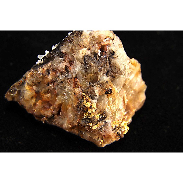 Or natif, Brannerite, Quartz, La Gardette Mine, FRANCE