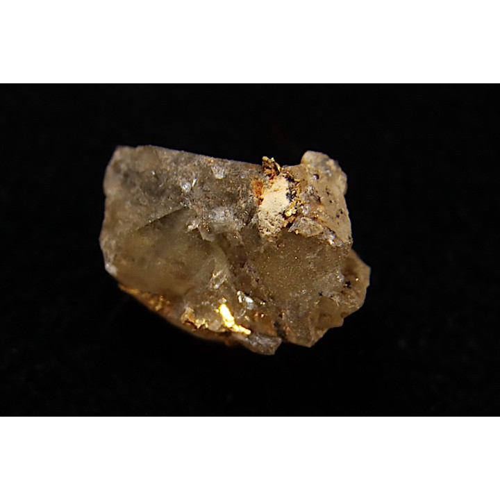 native gold on quartz, La Gardette Mine, FRANCE