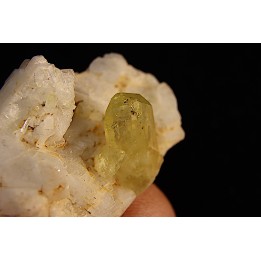 Brazilianite sur Albite - Minas Gerais - Brésil
