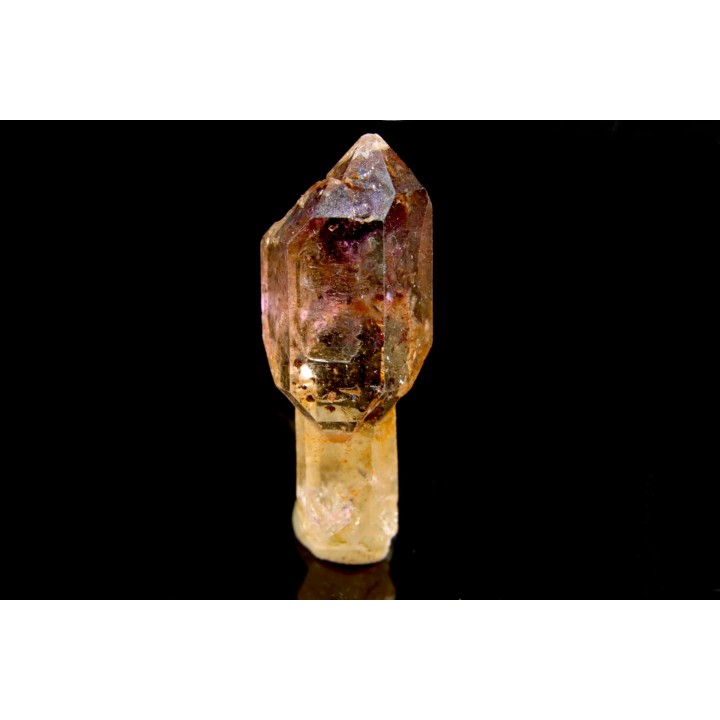 Sceptre Quartz fumé / Amethyste - Karur, Tamil Nadu, INDE