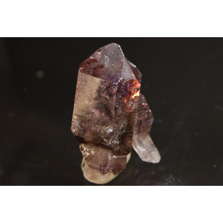 Sceptre Quartz fumé / Amethyste - Karur, Tamil Nadu, INDE