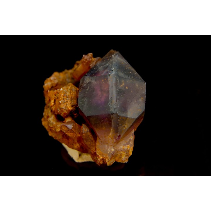 Sceptre Quartz fumé biterminé / Amethyste - Karur, Tamil Nadu, INDE