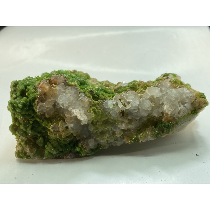 Pyromorphite et quartz - Les Farges, FRANCE