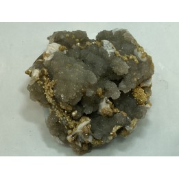 Pyromorphite, quartz et baryte - Les Farges, FRANCE