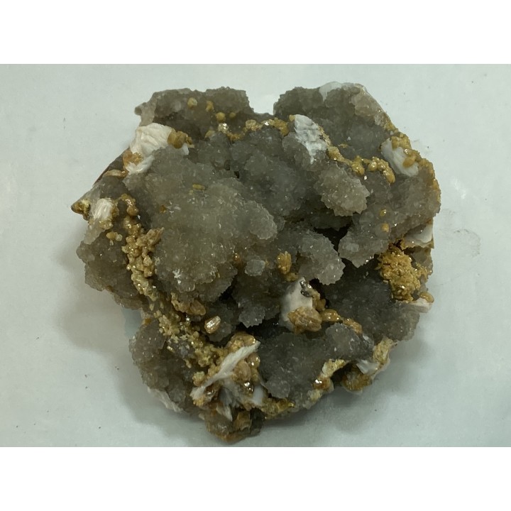 Pyromorphite, quartz et baryte - Les Farges, FRANCE