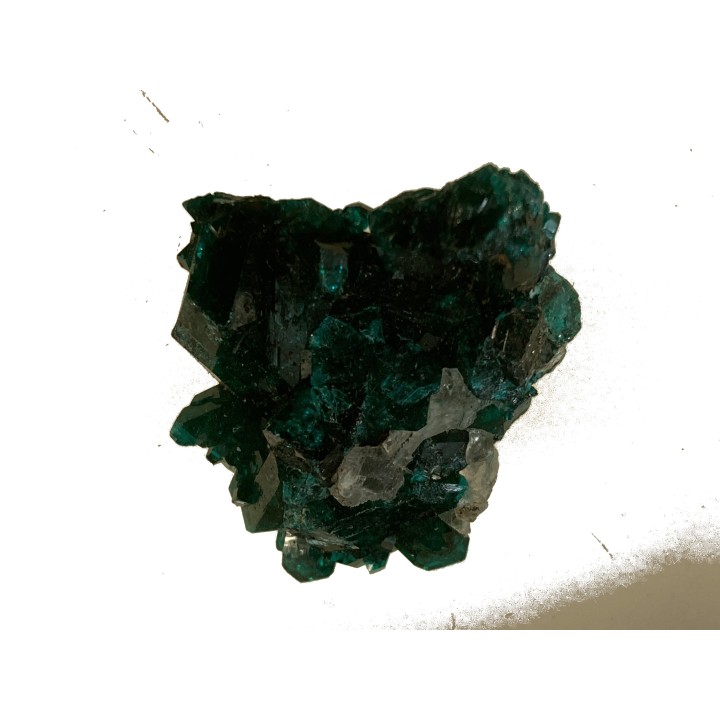 TOP! CALCITE on DIOPTASE  - Mindouli, RD Congo