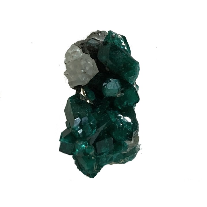 TOP! CALCITE sur DIOPTASE - Mindouli, RD Congo