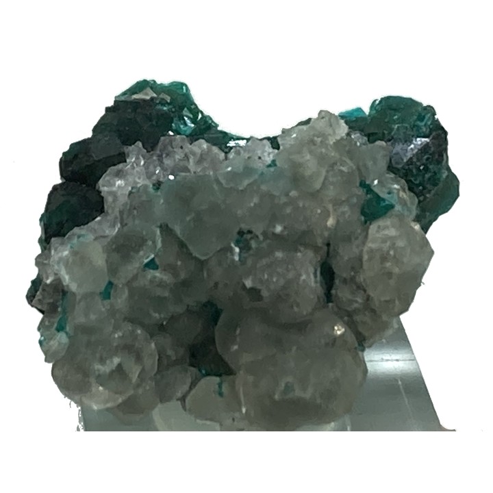 TOP! CALCITE sur DIOPTASE - Mindouli, RD Congo