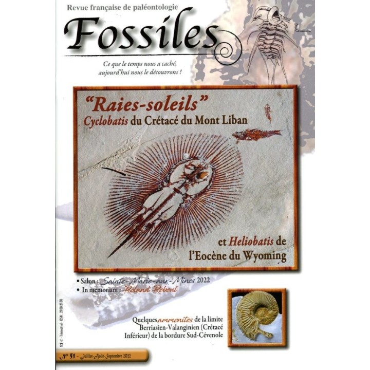 revue FOSSILES n°51 - juillet aout septembre 2022