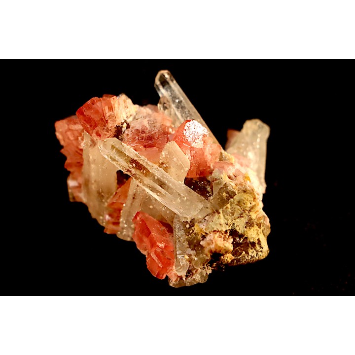Rhodochrosite et quartz - Mine Santa Rosa, Cerro Verde Mine, Uchumayo District, Arequipa, PEROU