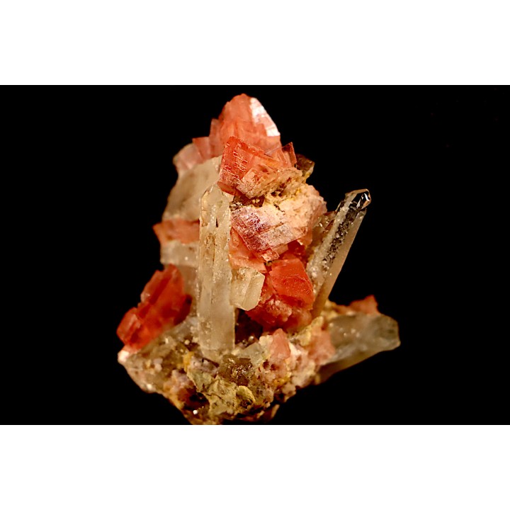Rhodochrosite et quartz - Mine Santa Rosa, Cerro Verde Mine, Uchumayo District, Arequipa, PEROU