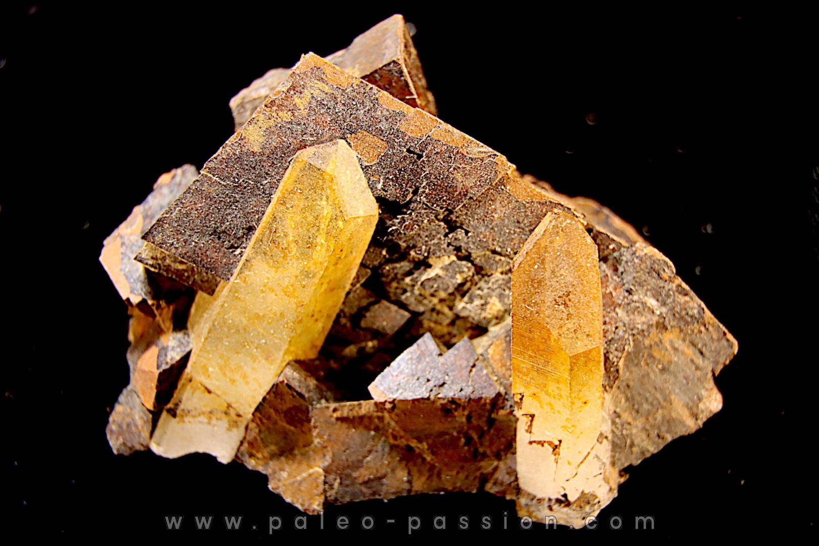 quartz sur siderite - Belledone, Isere, FRANCE