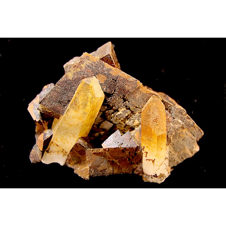 quartz sur siderite - Belledone, Isere, FRANCE
