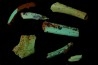 bones set pseudomorphe TURQUOISE odontolite  - pleistocene  Searchlight, Potosi Mountain area, Clark County - Nevada, USA