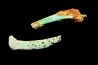 Lot d'os de mammifères pseudomorphosés en TURQUOISE odontolite - pléistocène - Potosi Mountain Nevada, USA