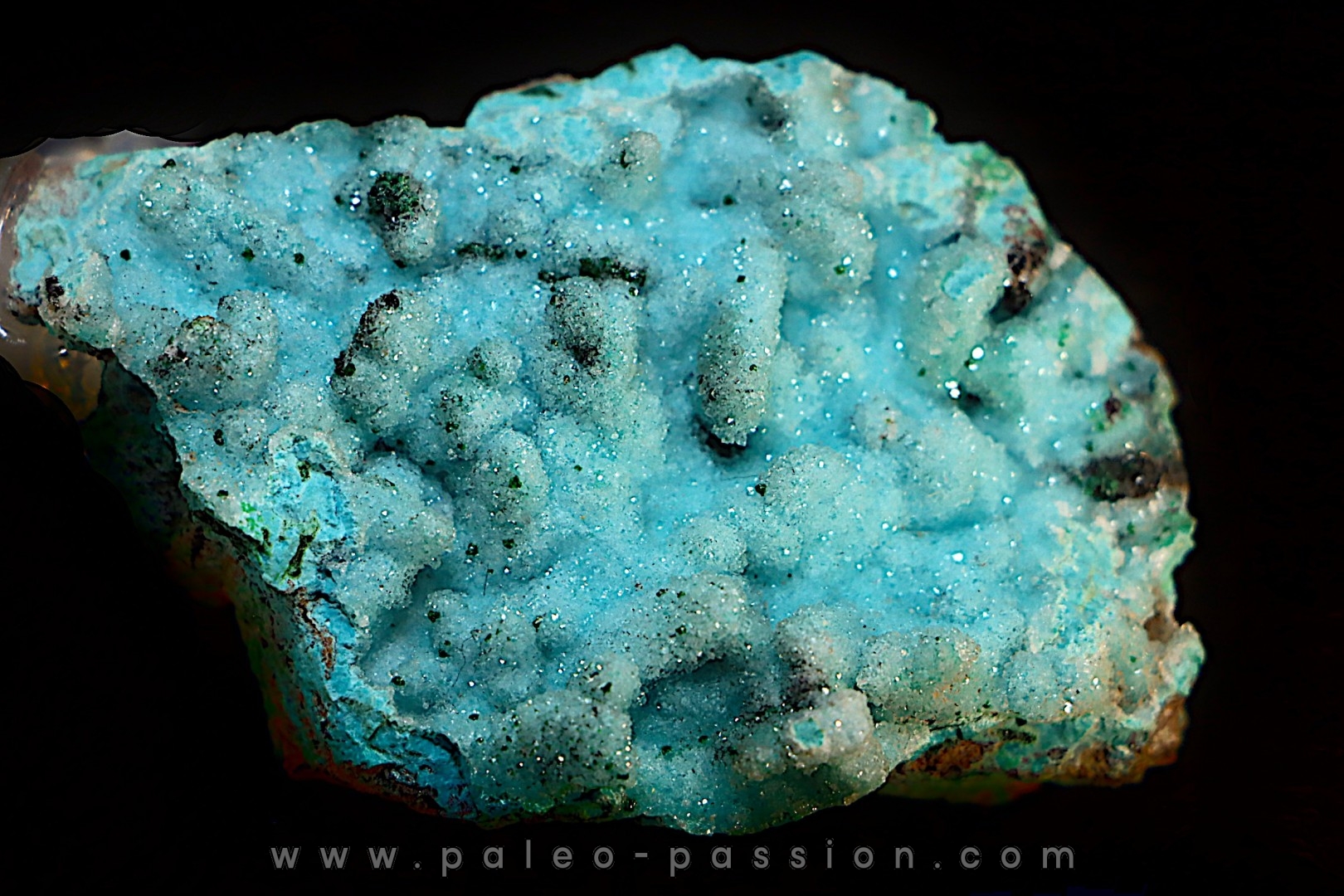 Quartz sur chrysocolle psm malachite psm barytine Mine de Tenke ...