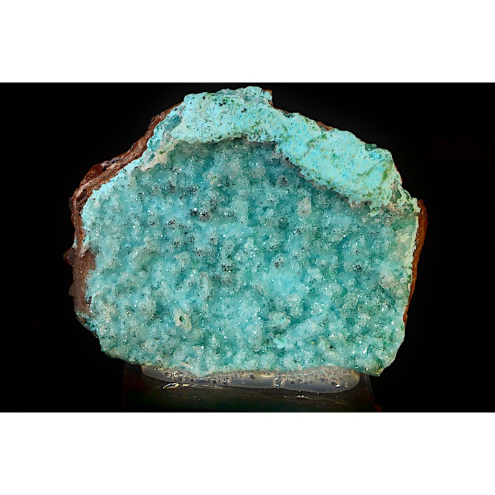 Quartz sur chrysocolle psm malachite psm  barytine   Mine de Tenke-Fungurume, Katanga, RD Congo