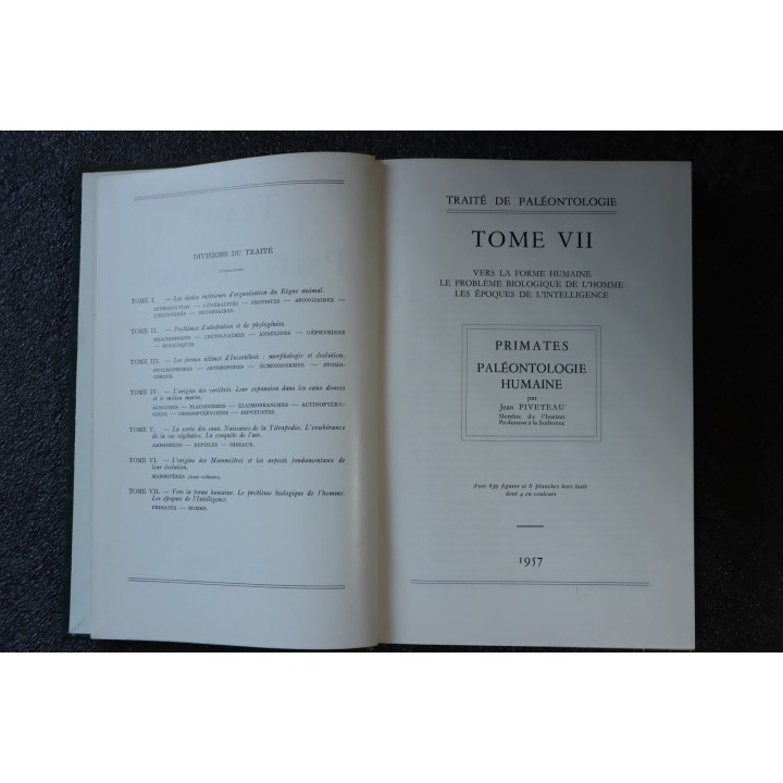 PIVETEAU: TRAITE DE PALEONTOLOGIE - TOME  VII : PRIMATE, PALEONTOLOGIE HUMAINE