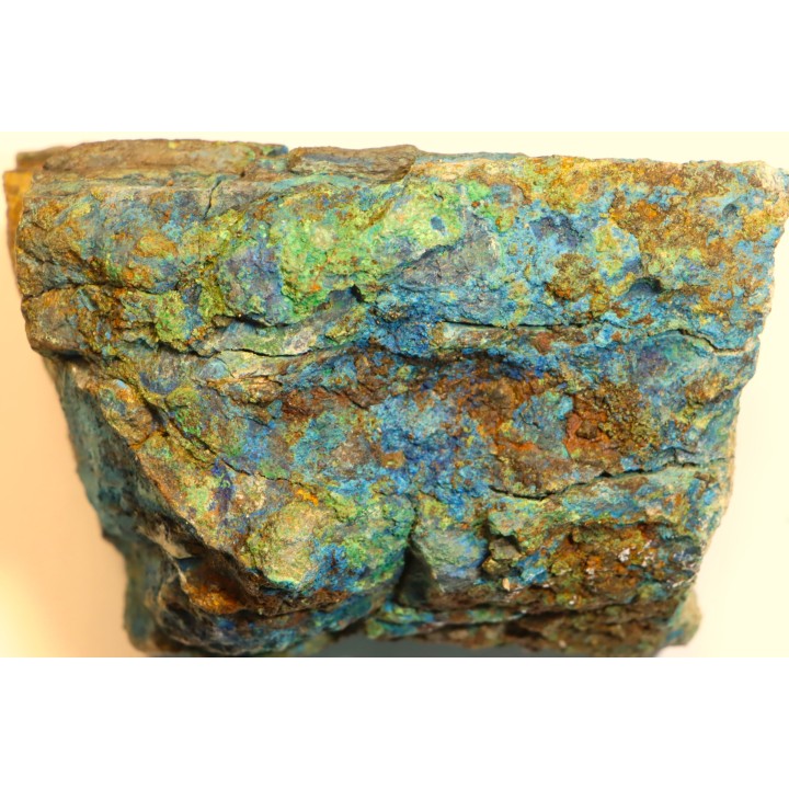 superbe bois fossile en azurite malachite